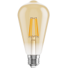 Mexen Vintis LED-filamentlambipirn E27, ST64, 6W, Soe - 2700K, 600 lm, merevaik - L152-E27-0627-50