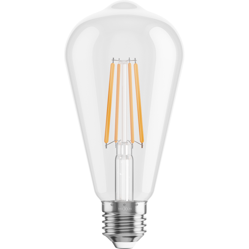 Mexen Vintis żarówka filament LED E27, ST64, 8W, Ciepła - 2700K, 1055 lm, clear - L152-E27-0827-00