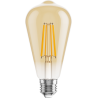Mexen Vintis LED-filamentlampa E27, ST64, 8W, Varm - 2700K, 750 lm, bärnsten - L152-E27-0827-50