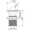 Mexen Click-Clack Rotary Plug with Overflow, Chrome - 79923-00