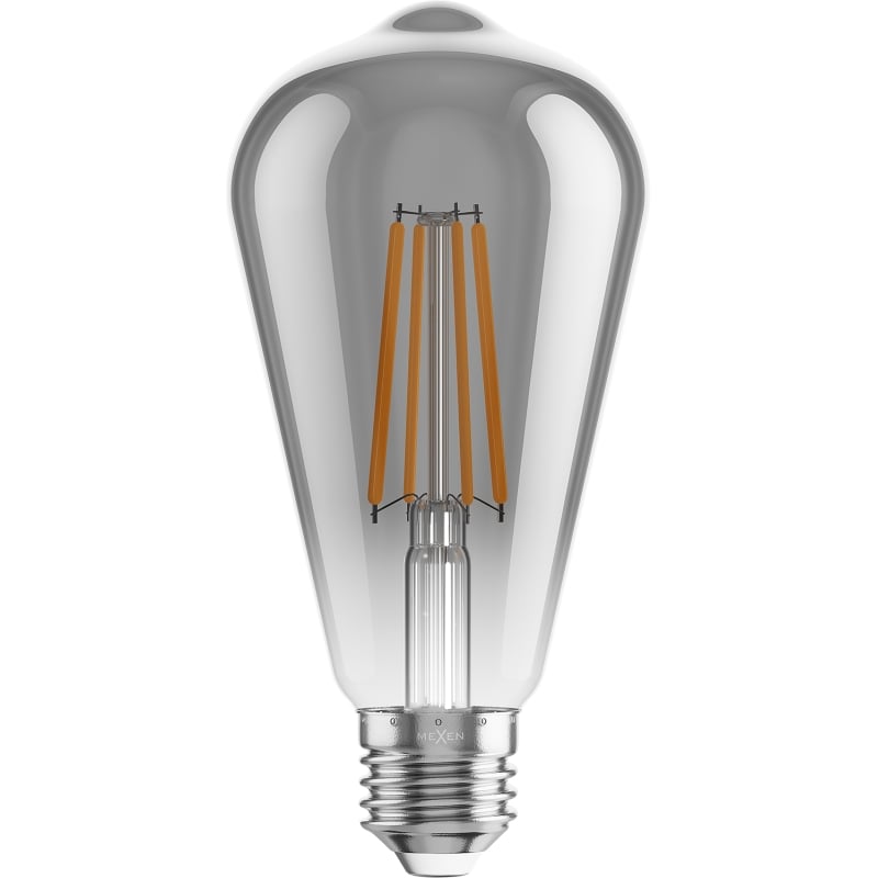 Mexen Vintis Bombilla LED de filamento E27, ST64, 8W, Cálida - 2700K, 680 lm, humo - L152-E27-0827-70