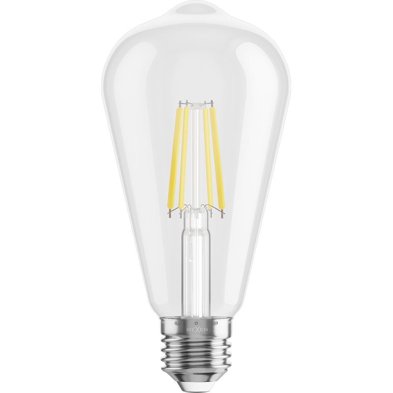 Mexen Vintis żarówka filament LED E27, ST64, 4W, Neutralna - 4000K, 470 lm, clear - L152-E27-0440-00