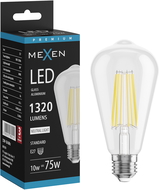 Mexen Vintis Λάμπα LED νήματος E27, ST64, 10W, Ουδέτερη - 4000K, 1320 lm, διάφανη - L152-E27-1040-00