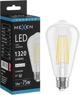 Mexen Vintis LED-filamentpirn E27, ST64, 10W, Neutraalne - 4000K, 1320 lm, läbipaistev - L152-E27-1040-00