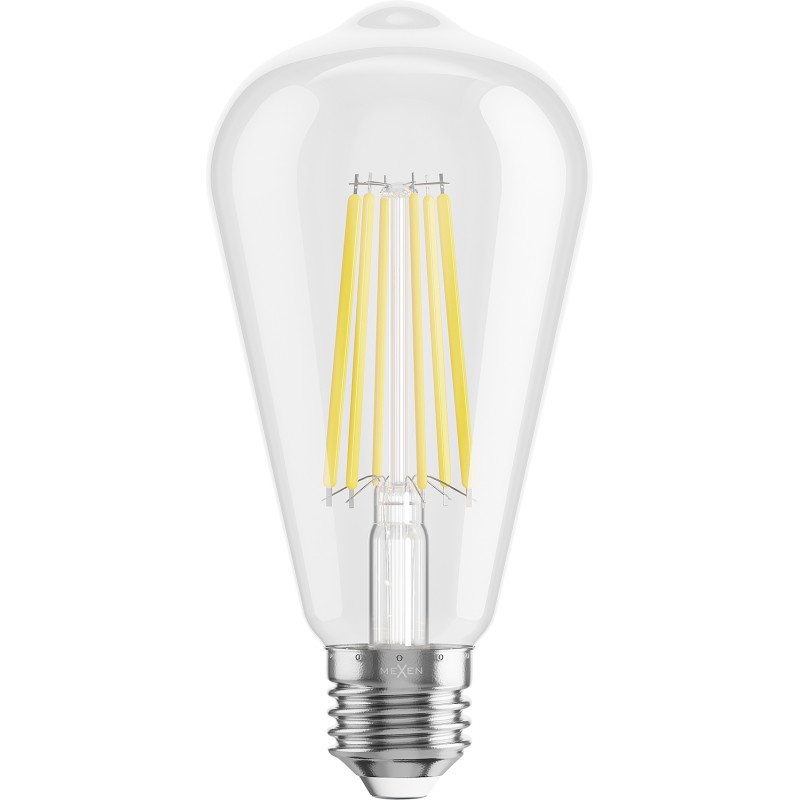 Mexen Vintis LED-filamentlampa E27, ST64, 10W, Neutral - 4000K, 1320 lm, klar - L152-E27-1040-00