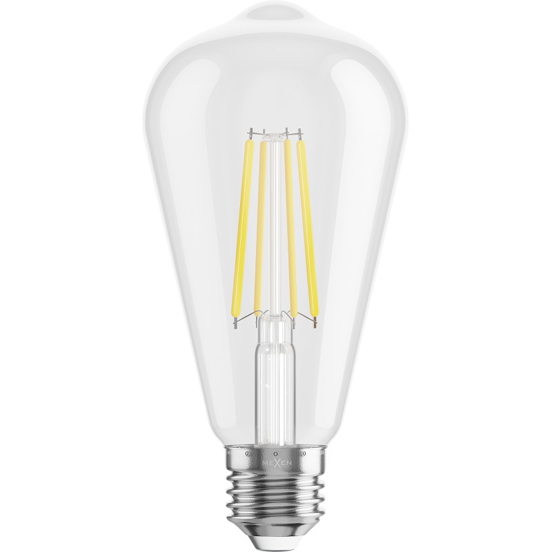 Mexen Vintis LED filament glödlampa E27, ST64, 8W, Kall - 6500K, 1055 lm, klar - L152-E27-0865-00