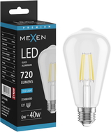 Mexen Vintis LED Filament Luucht E27, ST64, 6W, Kal - 6500K, 720 lm, kloer - L152-E27-0665-00