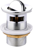 Mexen rotary click-clack drain stopper with overflow, chrome - 79923-00