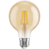 Mexen Vintis LED-filamentlampa E27, G80, 6W, Varm - 2200K, 600 lm, bärnsten - L155-E27-0622-50