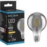 Mexen Vintis Ampoule LED à filament E27, G80, 6W, Chaude - 2200K, 450 lm, fumée - L155-E27-0622-70