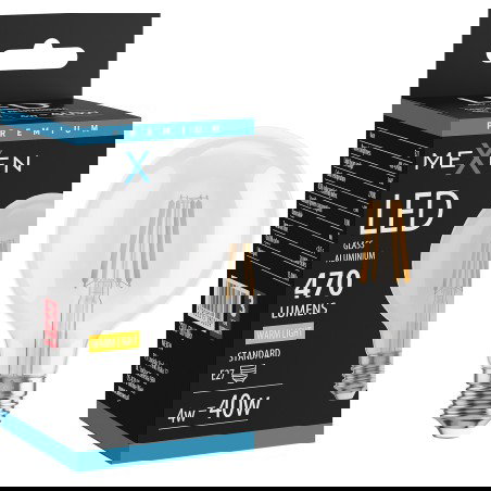 Mexen Vintis Λαμπτήρας LED filament E27, G80, 4W, Θερμό - 2700K, 470 lm, διαφανές - L155-E27-0427-00