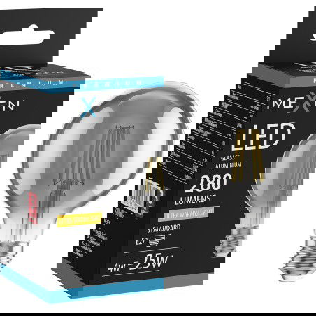 Mexen Vintis LED sijalka filament E27, G80, 4W, Topla - 2200K, 280 lm, dimljena - L155-E27-0422-70