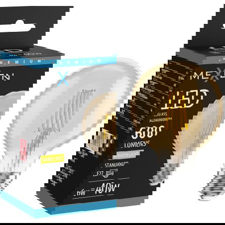 Mexen Vintis LED filament žarnica E27, G80, 8W, Topla - 2700K, 750 lm, jantar - L155-E27-0827-50