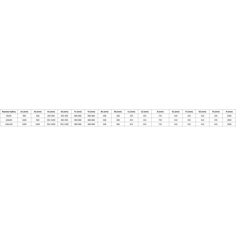 Mexen Lunar L cabine de douche semi-circulaire battante 100 x 100 cm, transparent, blanc - 833L-100L-100P-20-00