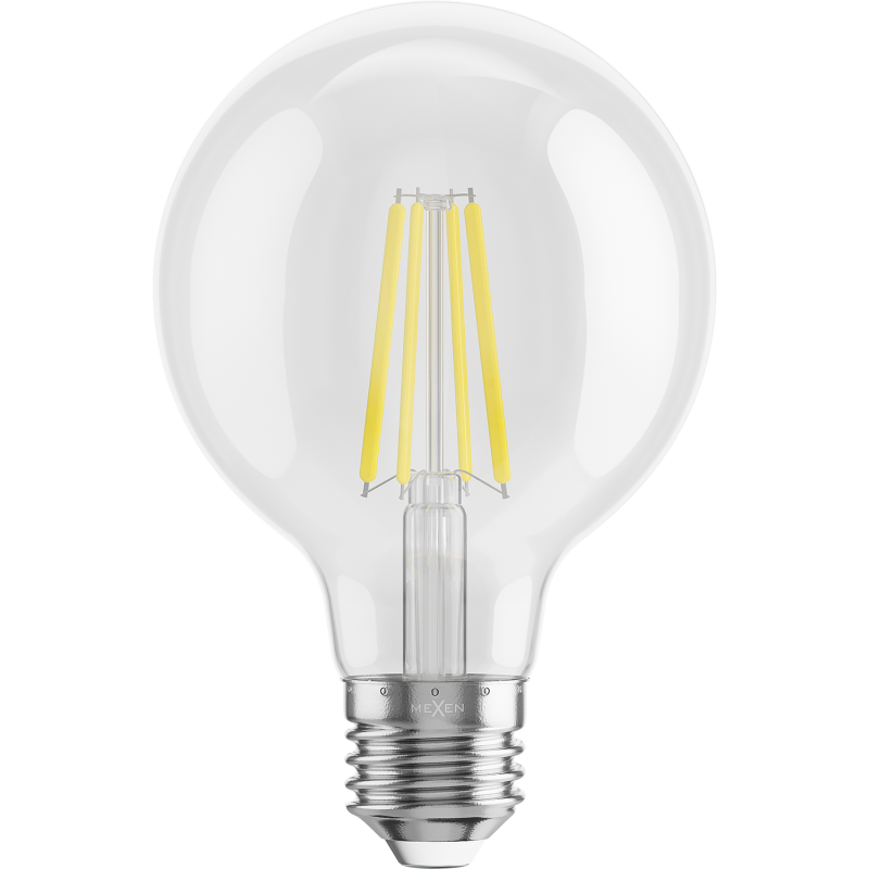 Mexen Vintis żarówka filament LED E27, G80, 8W, Neutralna - 4000K, 1055 lm, clear - L155-E27-0840-00