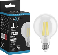 Mexen Vintis LED filament gloeilamp E27, G80, 10W, Neutraal - 4000K, 1320 lm, helder - L155-E27-1040-00