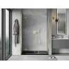Mexen Mist-H 130 cm Left Hinged Shower Door, Transparent, Gold - 8A5-130-001-50-00-L