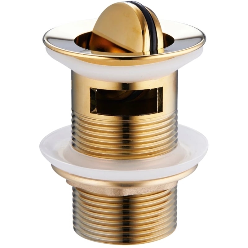 Mexen rotary click-clack drain stopper with overflow, gold - 79923-50