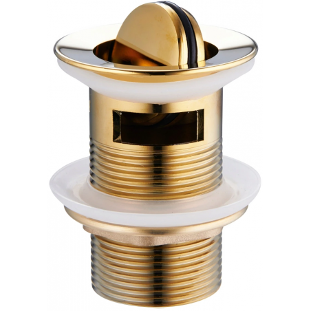 Mexen rotationsklick-klickventil med bräddavlopp, guld - 79923-50