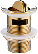 Mexen tapón click-clack giratorio con rebosadero, dorado - 79923-50