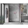 Mexen Mist-H left hinged shower door 145 cm, transparent, brushed copper - 8A5-145-001-65-00-L