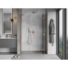 Mexen Mist-H shower door right-hinged 145 cm, transparent, brushed copper - 8A5-145-001-65-00-P