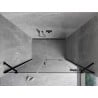 Mexen Mist-H porta doccia battente destra 145 cm, trasparente, nero - 8A5-145-001-70-00-P