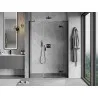 Mexen Mist-H right-hand hinged shower door 155 cm, transparent, black - 8A5-155-001-70-00-P