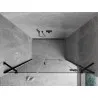 Mexen Mist-H right-hand hinged shower door 155 cm, transparent, black - 8A5-155-001-70-00-P