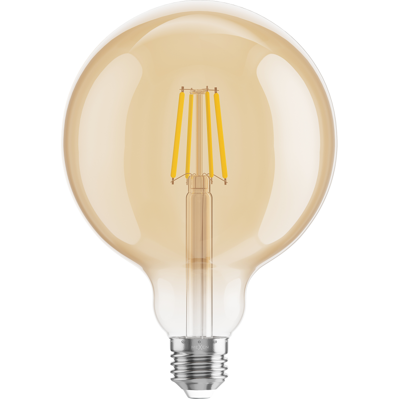 Mexen Vintis LED Filament Bulb E27, G125, 4W, Warm - 2200K, 400 lm, amber - L158-E27-0422-50