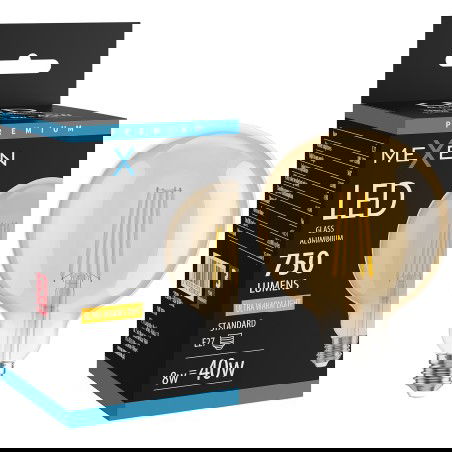 Mexen Vintis LED Filament Luucht E27, G125, 8W, Warm - 2200K, 750 lm, amber - L158-E27-0822-50