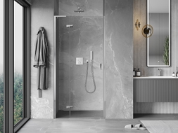 Mexen Mist-H L staklena vrata za tuširanje, lijevo zakretna, 80 cm, prozirna, krom - 8A5L-080-000-01-00-L