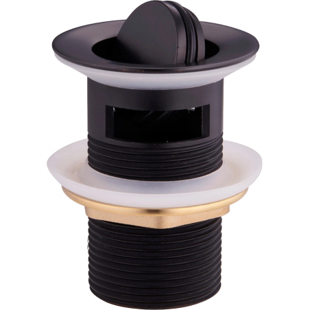 Mexen click-clack draaistop met overloop, zwart - 79923-70