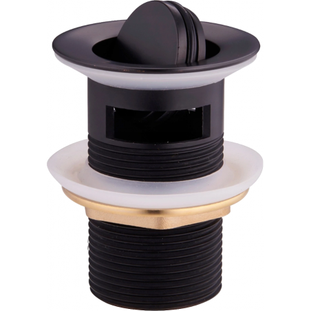 Mexen tapón click-clack giratorio con rebosadero, negro - 79923-70