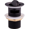 Mexen tapón rotativo clic-clac con rebosadero, negro - 79923-70