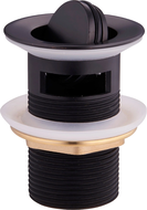 Mexen click-clack draaistop met overloop, zwart - 79923-70