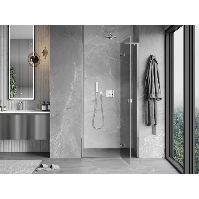 Mexen Mist-H L right hinged shower door 70 cm, transparent, chrome - 8A5L-070-000-01-00-P