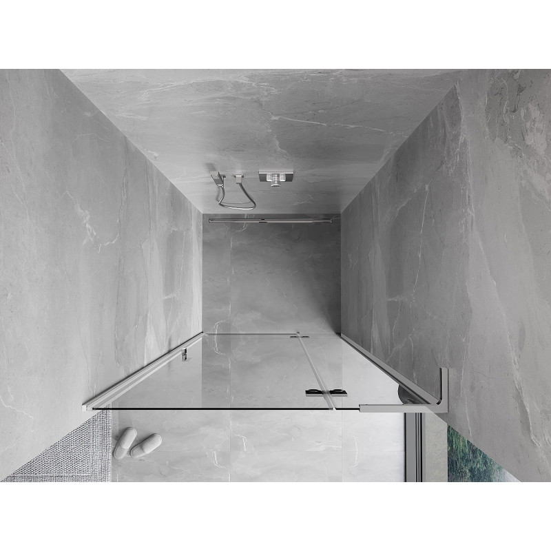 Mexen Mist-H L dušinurga ukse komplekt parem 80 cm, läbipaistev, kroom - 8A5L-080-000-01-00-P