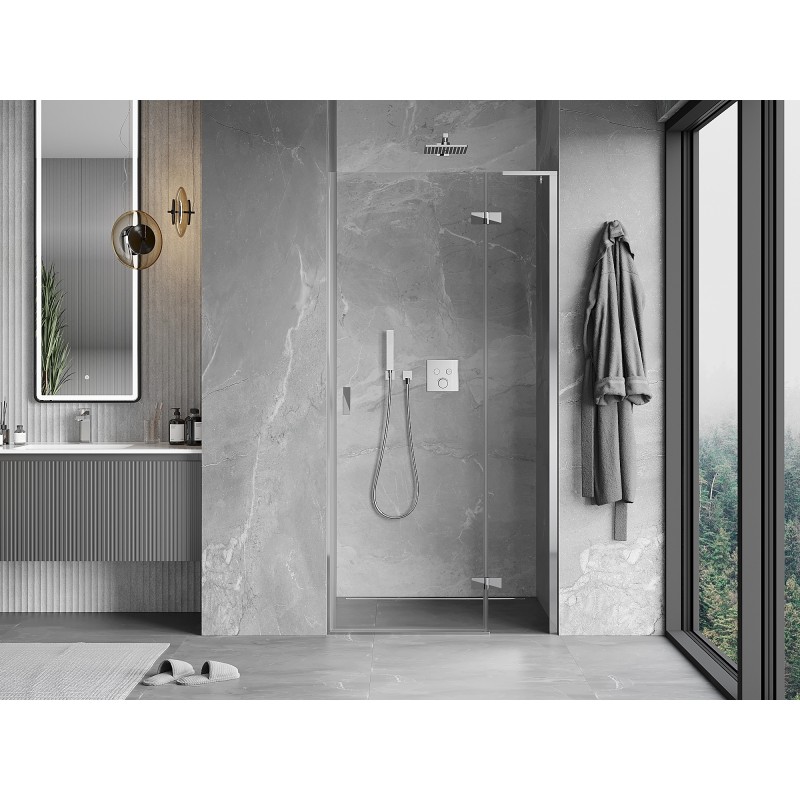 Mexen Mist-H L drzwi prysznicowe uchylne prawe 85 cm, transparent, chrom - 8A5L-085-000-01-00-P