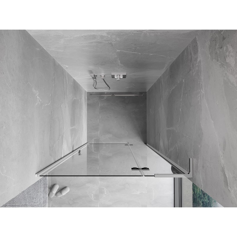 Mexen Mist-H L drzwi prysznicowe uchylne prawe 110 cm, transparent, chrom - 8A5L-110-000-01-00-P