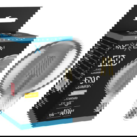 Mexen Vintis LED Filament Glühbir É27, G125, 6W, waarm - 2700K, 510 lm, smoke - L158-E27-0627-70