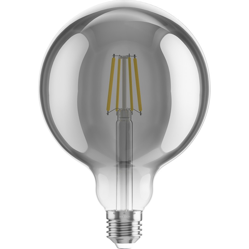 Mexen Vintis LED-filamentlampa E27, G125, 6W, Varm - 2700K, 510 lm, rökfärgad - L158-E27-0627-70