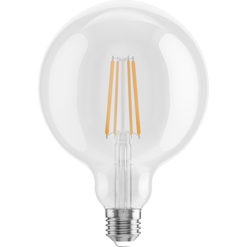 Mexen Vintis Bombilla filamento LED E27, G125, 8W, Cálida - 2700K, 1055 lm, transparente - L158-E27-0827-00