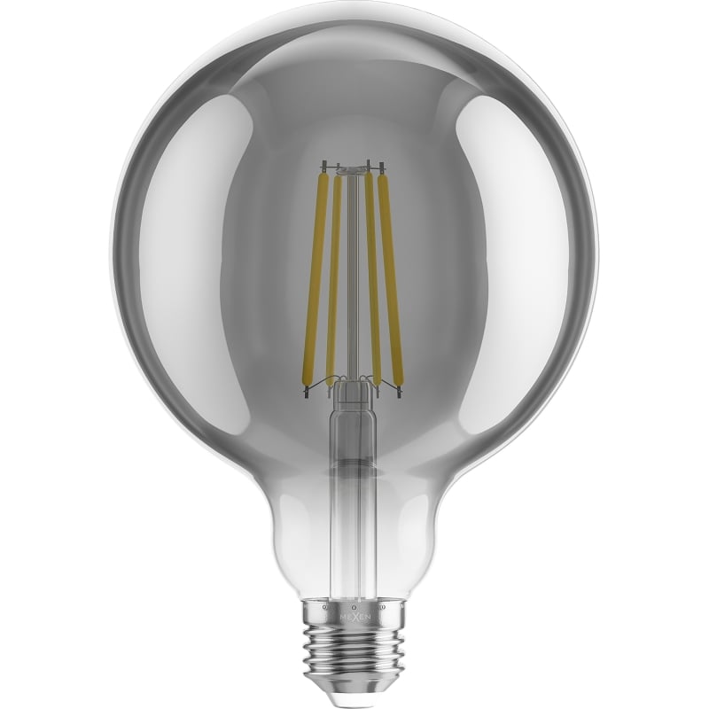 Mexen Vintis Bombilla de filamento LED E27, G125, 8W, Cálida - 2700K, 680 lm, humo - L158-E27-0827-70