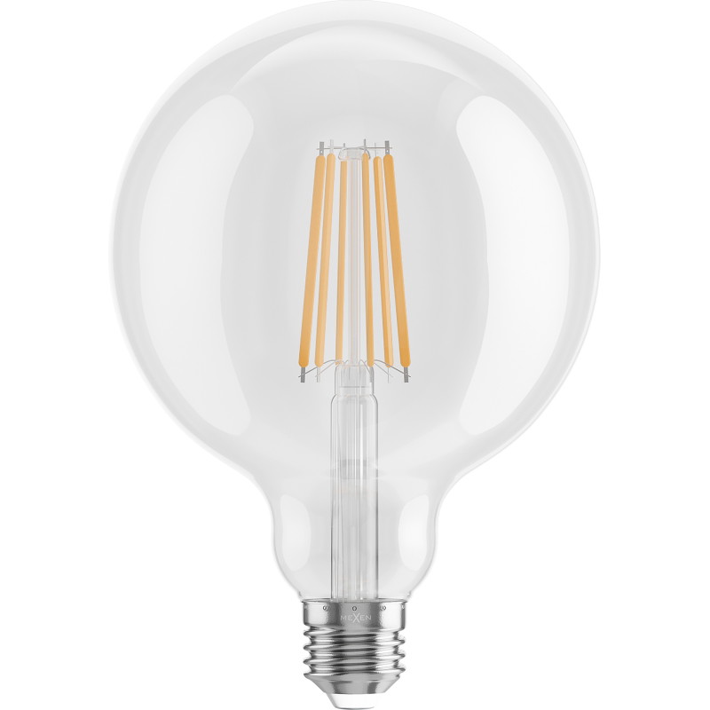 Mexen Vintis Bombilla de filamento LED E27, G125, 12W, Cálida - 2700K, 1560 lm, transparente - L158-E27-1227-00