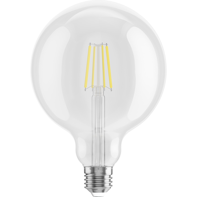 Mexen Vintis żarówka filament LED E27, G125, 6W, Neutralna - 4000K, 720 lm, clear - L158-E27-0640-00