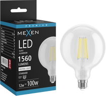 Mexen Vintis LED žarulja filament E27, G125, 12W, Neutralna - 4000K, 1560 lm, prozirna - L158-E27-1240-00