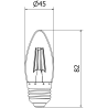 Mexen Vintis Bombilla LED de filamento E27, C35, 6W, Cálida - 2700K, 720 lm, clara - L154-E27-0627-00