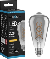 Mexen Vintis LED-klassikaline spiraallamp E27, ST64, 4W, soe - 2200K, 220 lm, suitsune - L162-E27-0422-70