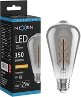 Mexen Vintis LED žarulja filament spirala E27, ST64, 6W, Topla - 2200K, 350 lm, dimljena - L162-E27-0622-70